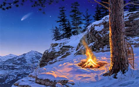 Camp Fire Winter Wallpapers - Wallpaper Cave