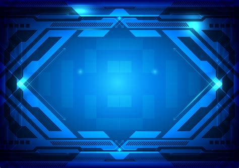 Blue abstract background digital technology vector illustration 558535 ...