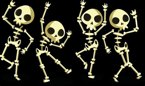 "Halloween special - dancing skeletons" by artistkalpesh | Redbubble