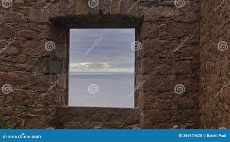 The New Slains Castle in Scotland Stock Photo - Image of building ...