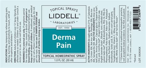 Derma Pain - Liddell Laboratories, Inc.: Package Insert