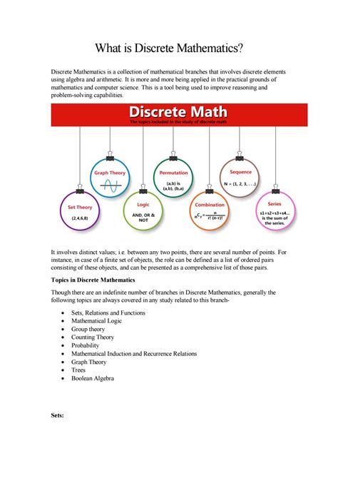 What is Discrete Mathematics? by brainwaredm1 - Issuu