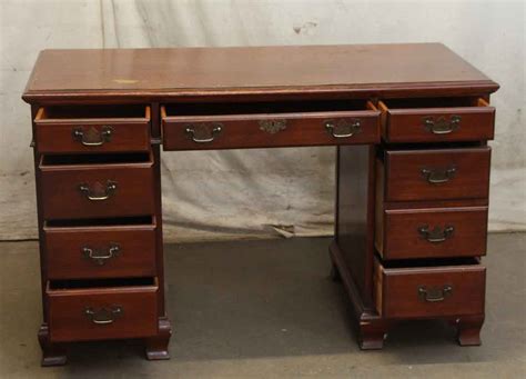 8 Drawer Wooden Desk | Olde Good Things