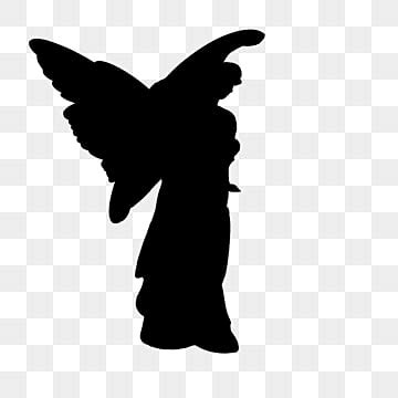 Angel Pray Silhouette PNG Images, Silhouette Little Angel Praying, Wear ...