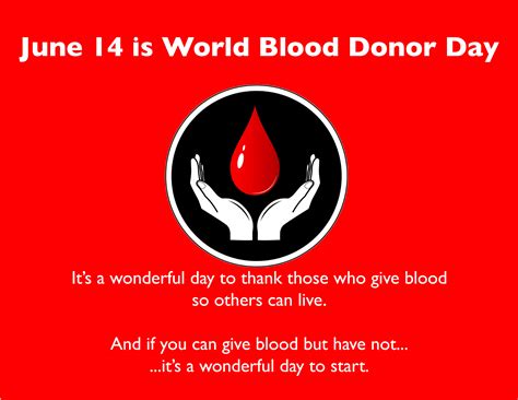 World Blood Donor Day - June 14, 2024 - Happy Days 365