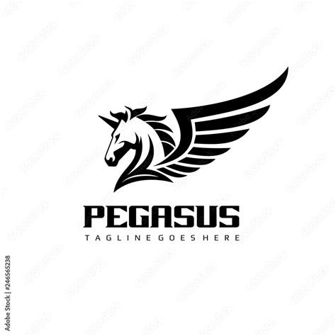 Horse Pegasus Logo - Unicorn Vector Stock Vector | Adobe Stock