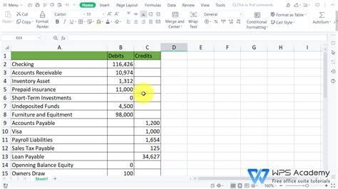 How to combine debit and credit columns in WPS Office Excel | WPS ...