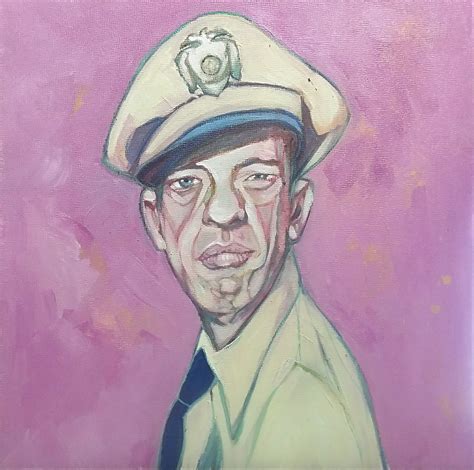 Jesse Don Knotts, born on this date in 1924; acrylic on wood, 12"x12" : r/Art