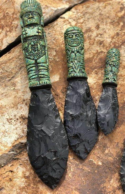 Cuchillos | Obsidian knife, Aztec culture, Aztec tattoo