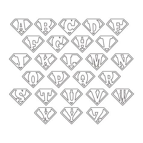 Printable Superman Logo Letter | Superman logo, Alphabet printables, Superhero alphabet