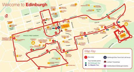 Edinburgh Hop On Hop Off Bus Route Map PDF, Stops 2019 | Tripindicator