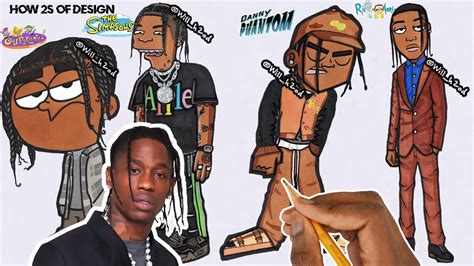 DRAW TRAVIS SCOTT IN 4 STYLES ! | @WILL_H2OD - YouTube