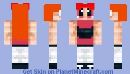 blossom powerpuff girl Minecraft Skin