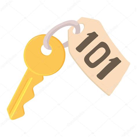 Room key at hotel icon, cartoon style — Stock Vector © ylivdesign ...