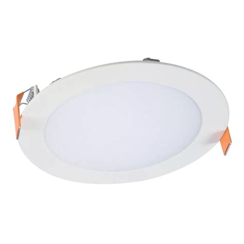 Halo 6 inch White Round LED Recessed Direct Mount Ceiling Light Trim with Selectable Colou ...