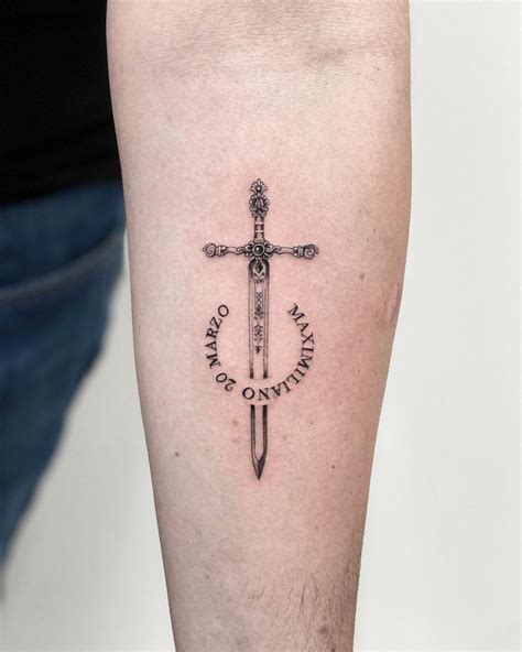 Small sword by @soychapa - Tattoogrid.net