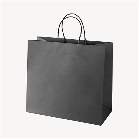 Black shopping bag, minimal design | Premium PSD - rawpixel