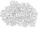 Happy Coloring Pages sketch template