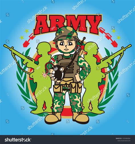 Cute Cartoon Army Soldier Cute Cartoon Stock Vector (Royalty Free ...