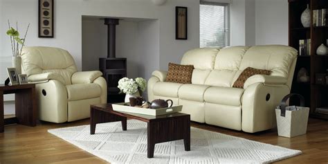 Small cream leather sofas for cozy and elegant small living space ...