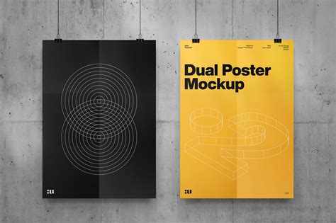 Free Dual Poster Mockup – Free Design Resources