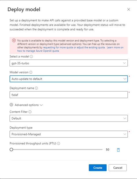 Deploy OpenAI model - Microsoft Q&A