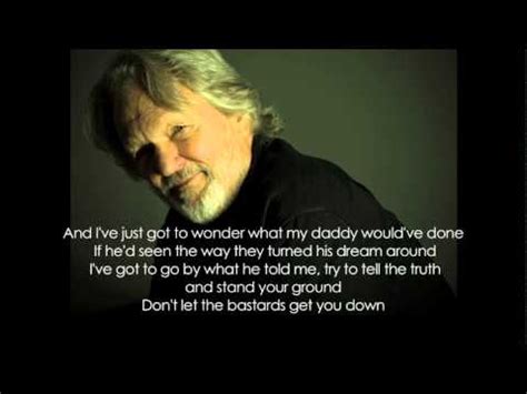 Kris Kristofferson - Don't let the Bastards (get you down) - YouTube