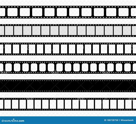 Film Strip. Tape Of Movie For Cinema. Photo, Video Frame. Filmstrip With Borders. Seamless ...