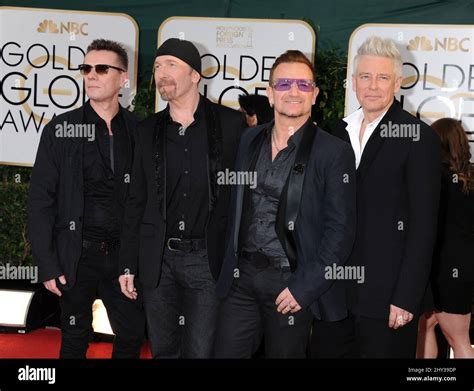 U2 and Bono attend the 71st Annual Golden Globe Awards, held at the ...