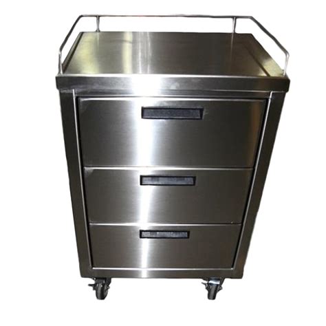 Stainless Steel Mobile Utility Cart with Drawers