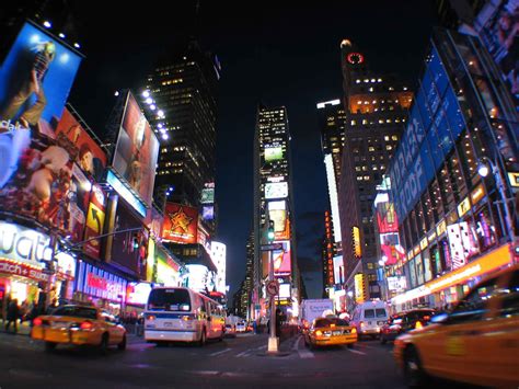 New York Times Square Night - Usa New York New York City Luftaufnahme Des Times Square Bei Nacht ...