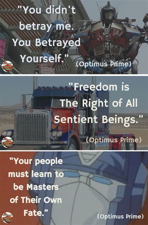 31 Optimus Prime Quotes For Wisdom & Leadership Lessons | Optimus prime ...