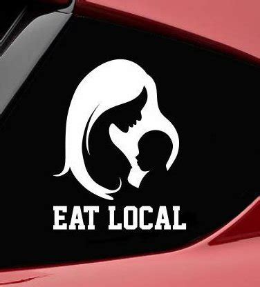 EAT LOCAL funny sticker for girls - Pro Sport Stickers