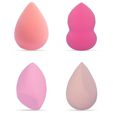 GUBB Beauty Blender For Face Makeup, Makeup Sponge Set of 4 - Peach & Pink