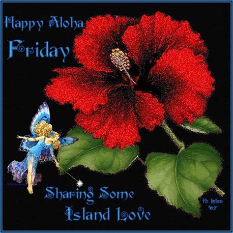 Happy Aloha Friday red flowers days friday happy friday days of the ...