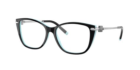 Tiffany TF2216 Black On Tiffany Blue Eyeglasses | Glasses.com® | Free Shipping