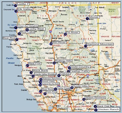 Map Of Indian Casinos In California | Wells Printable Map