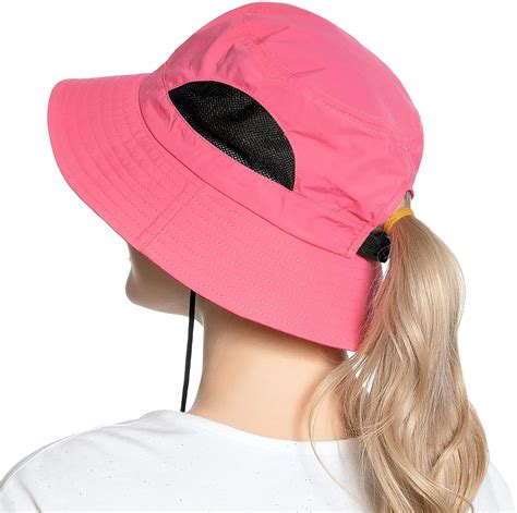 Muryobao Women Ponytail Sun Hat Wide Brim Summer Shade Hats Outdoor UV ...