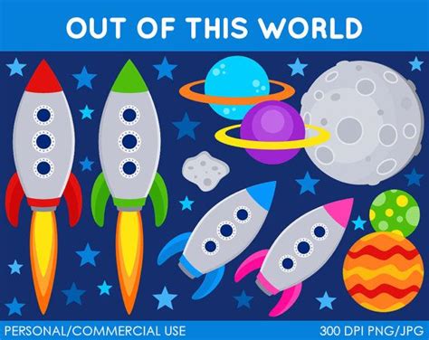 Out of This World Clipart - Digital Clip Art Graphics for Personal or ...