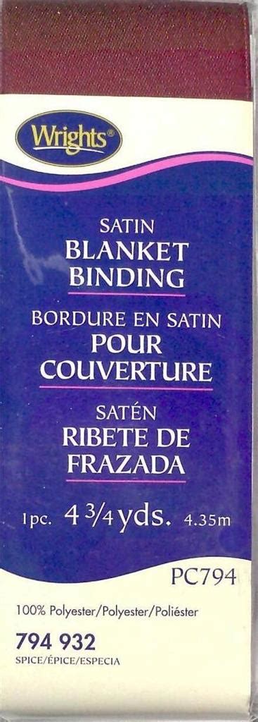 Wrights BLANKET BINDING Single Fold Satin Fancy 2 by 4-3/4-Yard You Choose Color | eBay