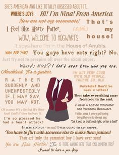 House of Anubis Quotes | House of anubis, Anubis, American tv shows