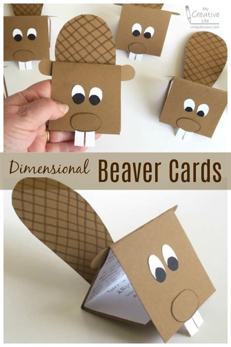 Cindy deRosier: My Creative Life: Dimensional Beaver Cards