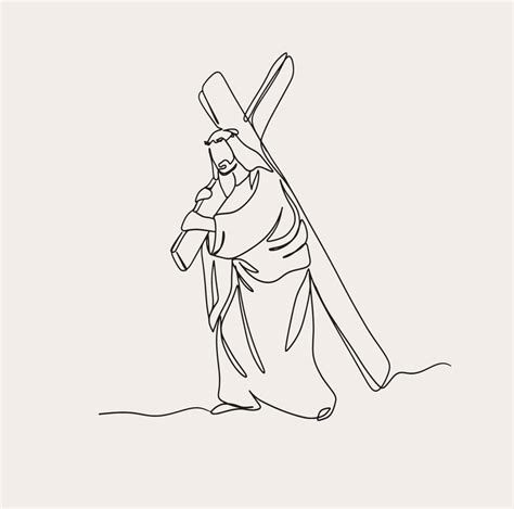 Minimalist Christian Line Art, Religious Illustration, Simple Sketch Jesus , Biblical Faith ...