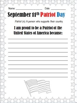 Patriot Day - 3 Elementary Activities by Success by the Sea | TpT