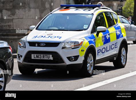 A British Police vehicle on patrol on the London street, England, United Kingdom Stock Photo - Alamy