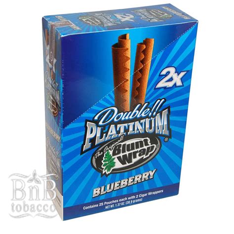 Flavored Blunt Wraps | Double Platinum Blueberry | BNB Tobacco | BnB Tobacco