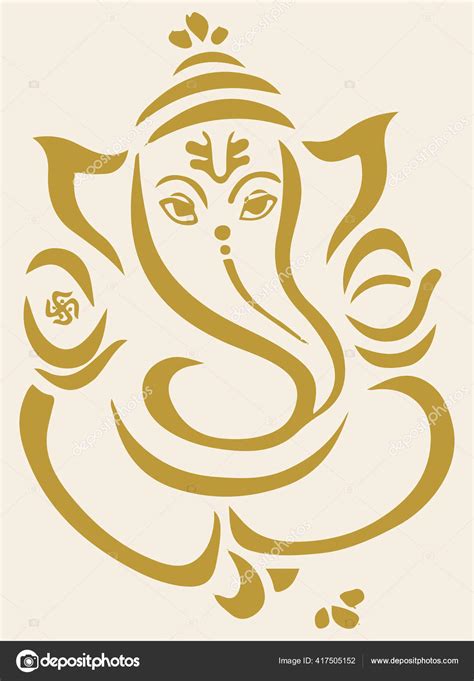 Drawing Sketch Lord Vinayaka Ganesha Creative Outline Editable Vector Illustration Stock Vector ...