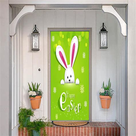 Easter Bunny Door Decoration Door Cover - DoorFoto™