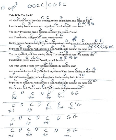 Take It To The Limit Lyrics And Chords | Guitar Chords And Lyrics