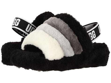 UGG Fluff Yeah Slide (Black Multi) Women’s Slippers - Slippers.com - Shop Comfy